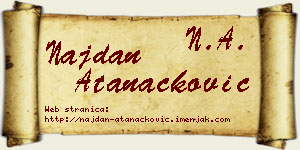 Najdan Atanacković vizit kartica